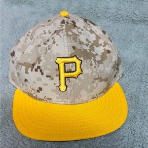 Pittsburgh Pirates Camo and Yellow Baseball Cap